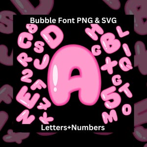 3D Pink Bubbly Font: Cartoon Letters & Numbers (SVG PNG)