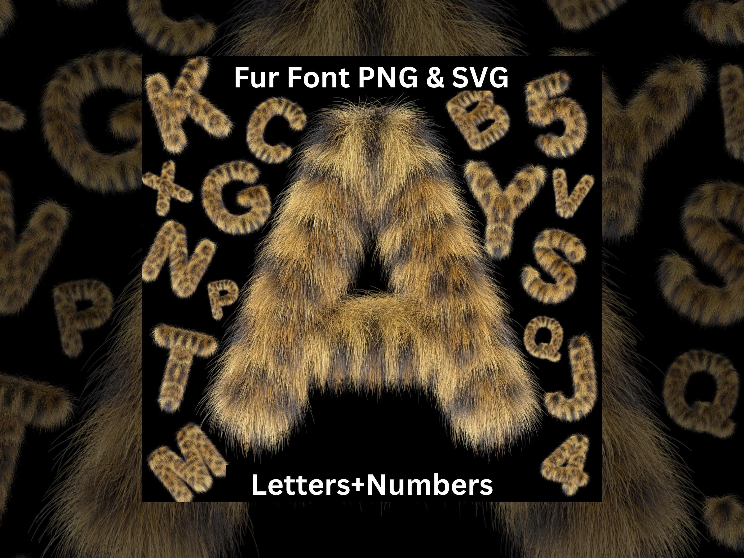 トップス The Letters WesternGown Leopard FurShirt Leopard Fur Font: Fluffy Letters & Numbers (SVG PNG) - Etsy