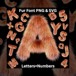 Bont Letters & cijfers SVG PNG, Lion Fluffy lettertype, harig alfabet, namaakbont lettertype, gezellige letters, pluizig alfabet clipart