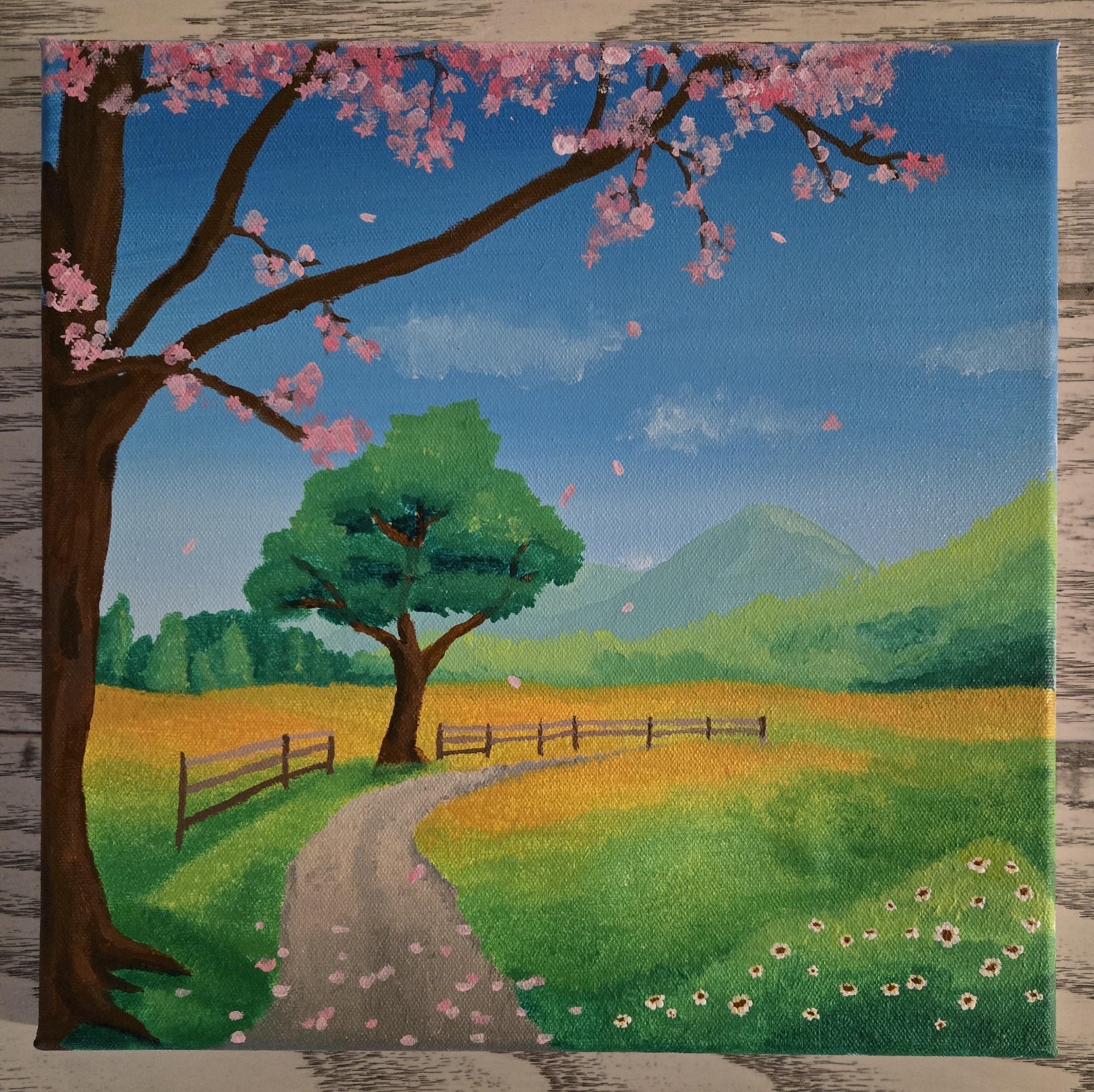 Whispers of Spring - Original Acrylic Painting on Canvas - Etsy