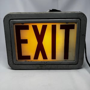 M○希少☞Big Beam☜USヴィンテージExit Sign vintage 
