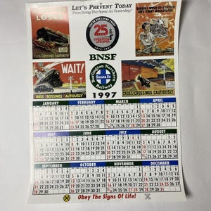 1997 Wall Calendar - Etsy