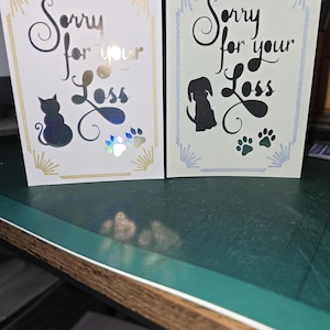Handmade Dog & Cat Sorry for Your Loss Card
