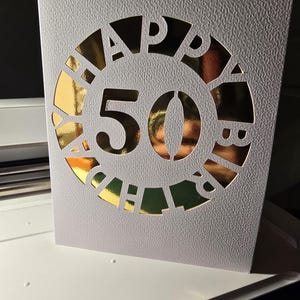 Cartão de feliz aniversário de 50 anos