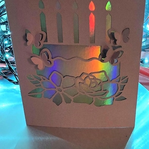 Cartão de aniversário de borboleta