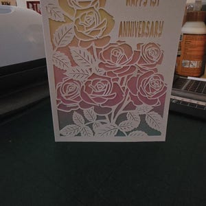 Tarjeta de feliz primer aniversario