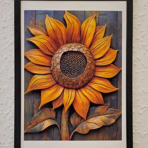Sunflower Structure Art Canvas Print