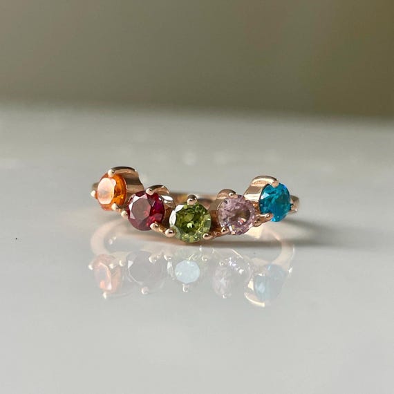 Bague de naissance personnalisée pierres Bague de naissance