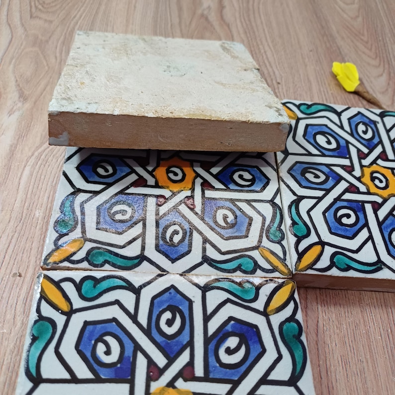 Handmade Moroccan Zellige Tile – Colorful Clay Tile With Traditional ...