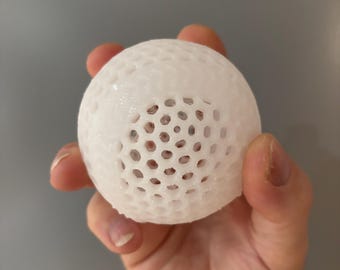 No-Air Baseball – Durable 3D Printed Ball for Throwing & Hitting