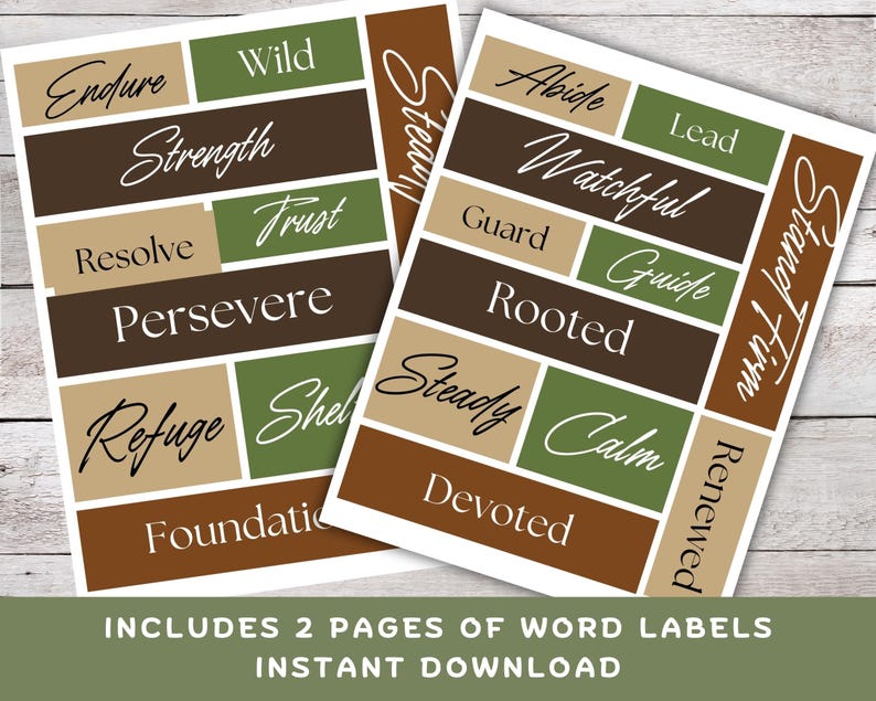 Forest Prayer Board Kit Printable | Christian Vision Board (digital ...