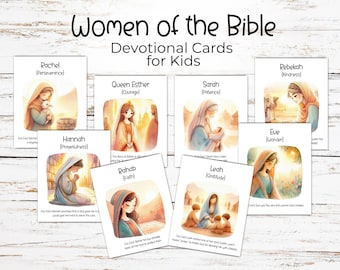 Women of the Bible Character Cards | Bible Study Guide for Children