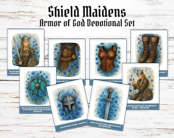 Armor of God Devotional Cards | Christian Quiet Time Devotionals | Printable Scripture Reflection Resource