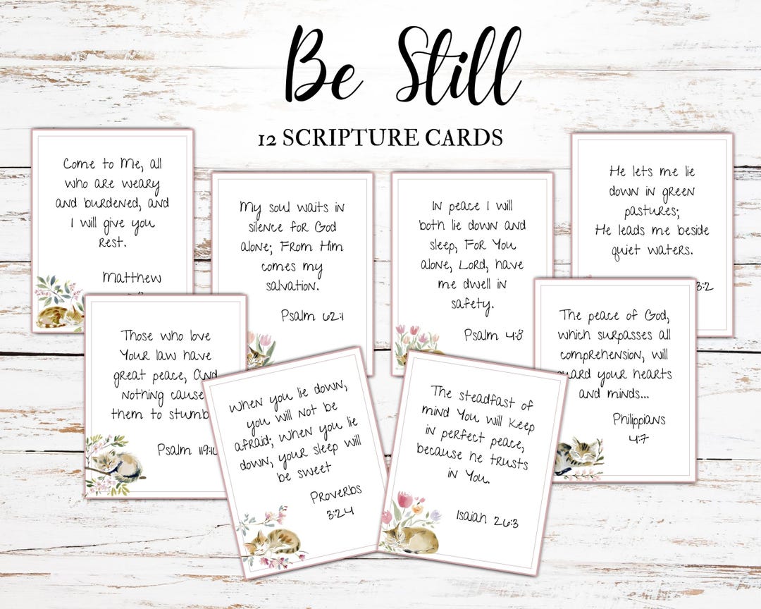 Scripture Card Set Scripture Card Set Printable | Christian Verses for Bible Study and ...
