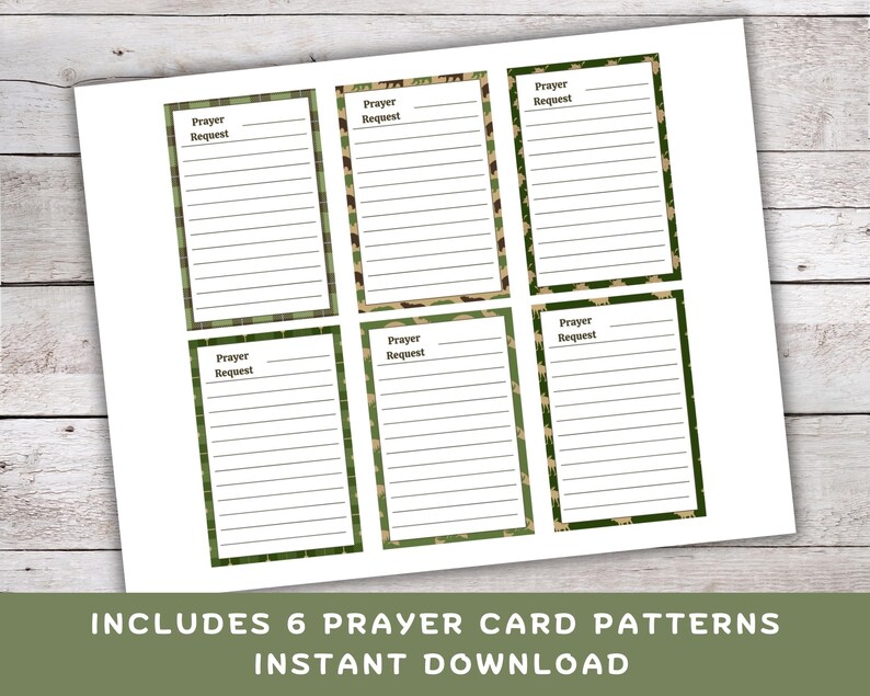Forest Prayer Board Kit Printable | Christian Vision Board (digital ...