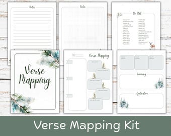 Kit de mapeo de versículos, guía de estudio bíblico, plantilla de estudio bíblico, mapa de versículos "Quédate quieto" imprimible para el ministerio de mujeres