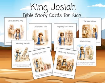 Schede didattiche con storie bibliche dell'Antico Testamento, attività bibliche per bambini, educazione cristiana, lezione di scuola domenicale, re Giosia