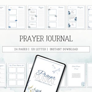 Printable Prayer Diary for Women, Women&#39;s Prayer Journal Kit, Devotional Journal, Bible Verse Notebook, Daily Prayer Journal