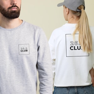 Marathon Finisher Gift 26.2 Club Sweatshirt for Runners Unisex Running Gift for Mom or Dad Marathon Race Memorabilia Shirt