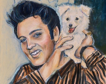 Elvis and Sweet Pea Print