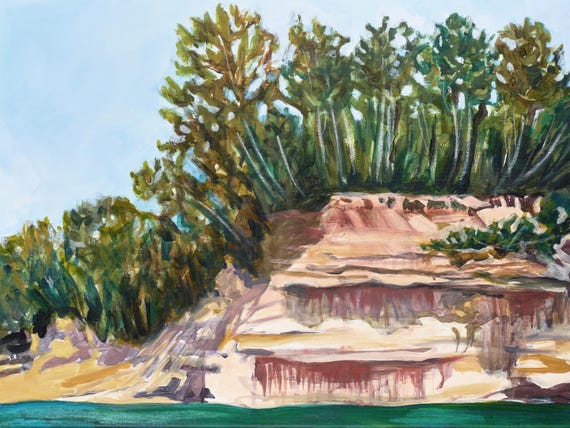 Pictured Rocks ORIGINAL PAINTING and PRINTS