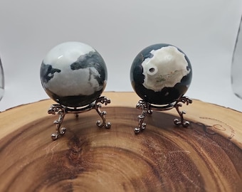 1 Paar Moos Baumachat Kugeln mit Ständer 52 mm .93lb