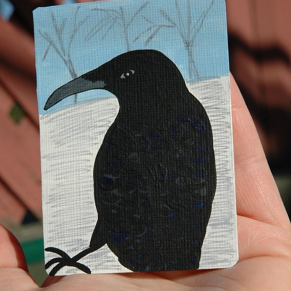 Crow Aceo, Winter Silence, Original