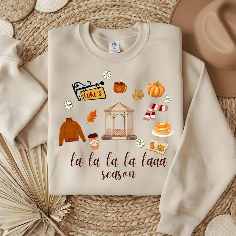La La La La Laaa Season PNG&SVG, Gilmore Girls Luke’s Diner, Stars Hollow Tee, Autumn Tee, Cozy Fall Crewneck, Where You Lead I Will Follow