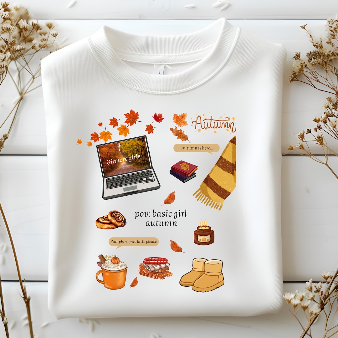 Fall Basic Girl Basic Girl Autumn PNG SVG, Gilmore Girls Cozy Fall Design - Etsy