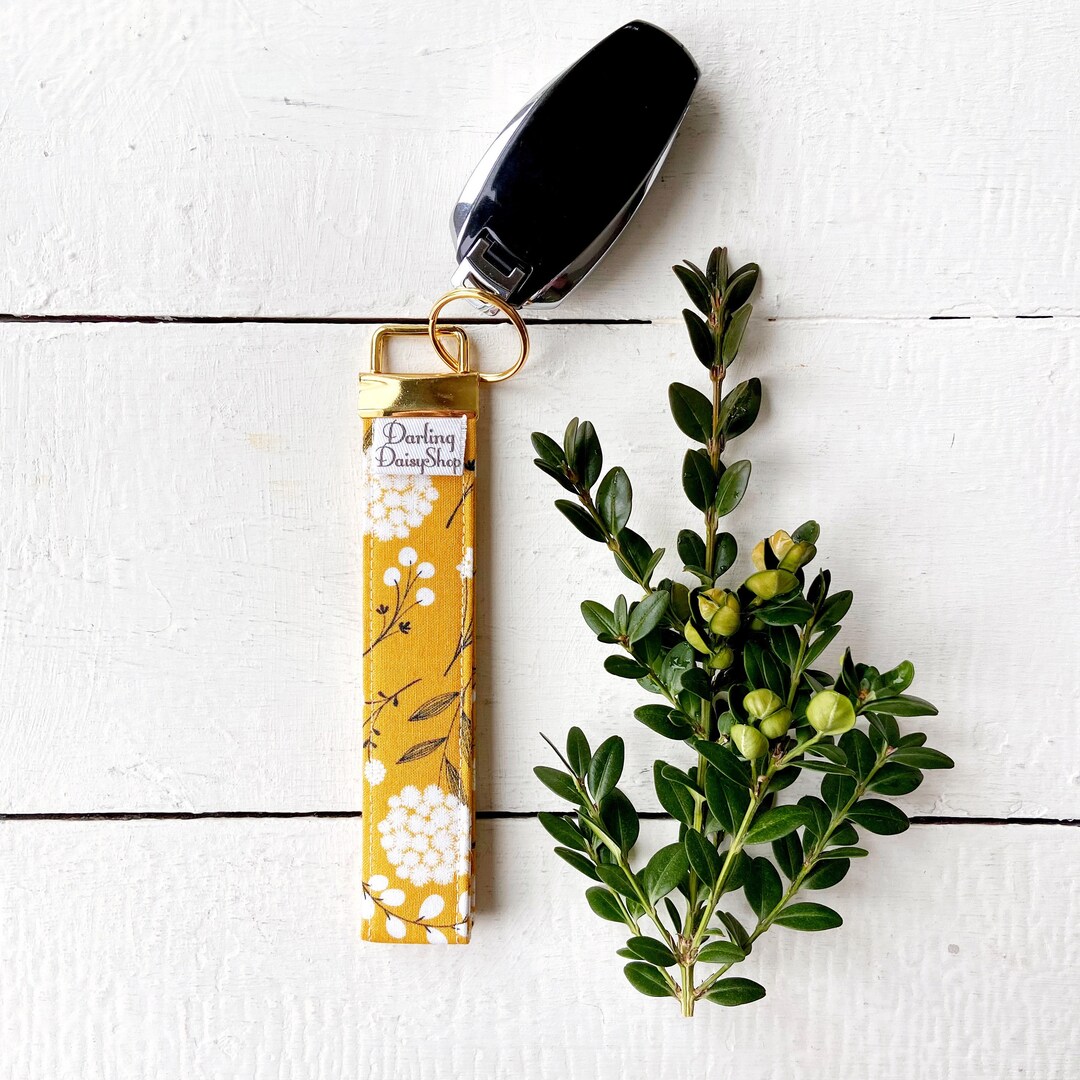 Keychain Wristlet / Floral Key Fob / Floral Key Wristlet / Etsy