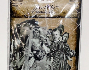 Tim Holtz Halloween 2021, Pick From Paper Dolls, Layers, Transparencies, Worn Wallpaper, Ephemera Pack, Backdrops