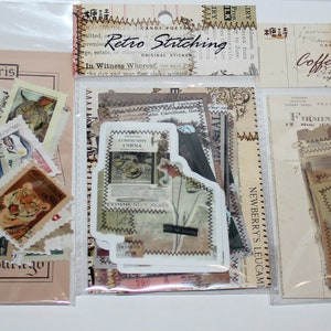 Retro Stitching Forest Animals Stamps Junk Journals Pick Your Stickers Planner Stickers Coffee Mark Retro Stitching Forest Animals Stamps Junk Journals Pick Your Stickers Planner Stickers Coffee Mark