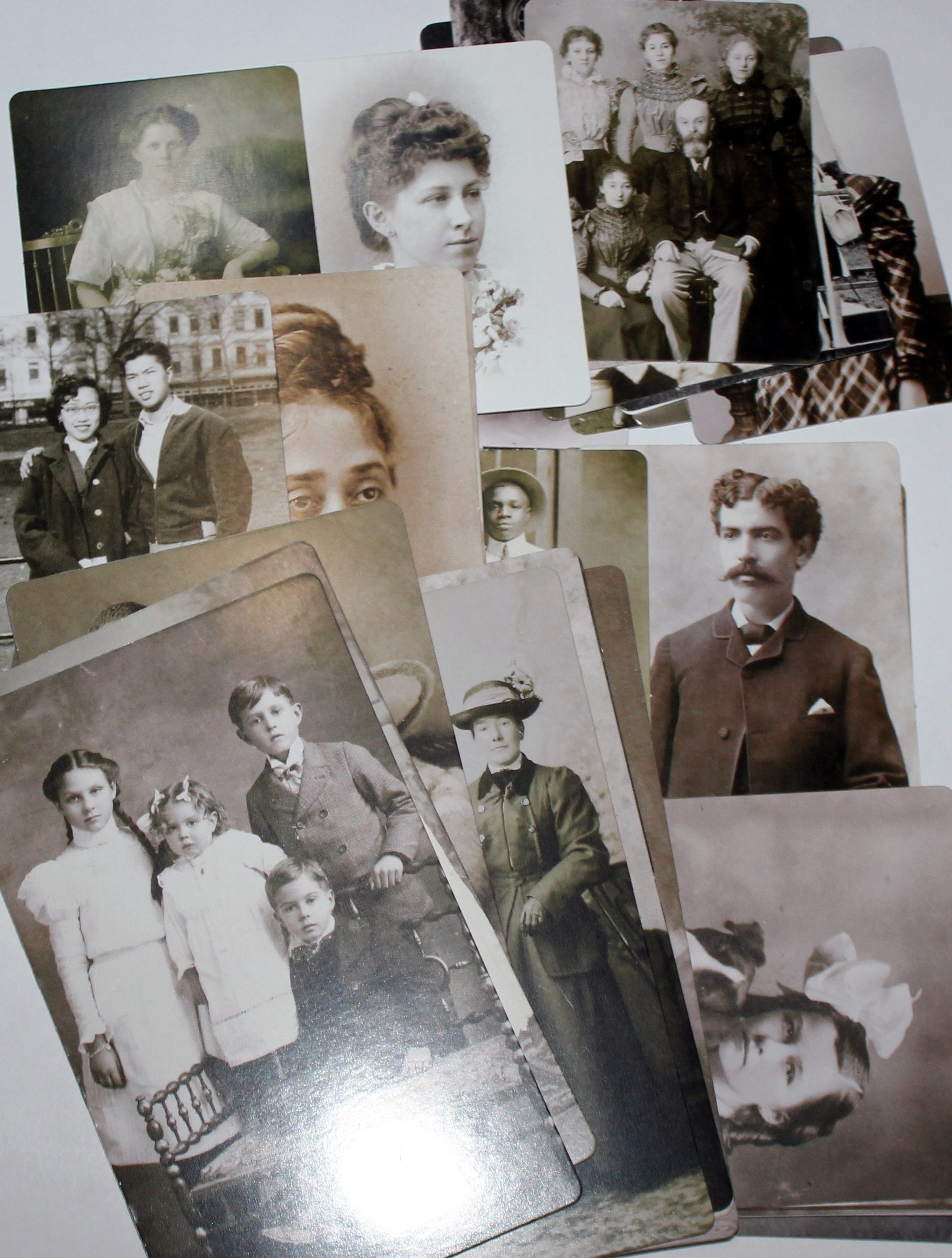Adventure Time Stickers Tim Holtz Found Relatives Vintage Portrait Cards - Black & White Ephemera (45/Pkg) Tim Holtz Dies