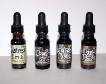 Tim Holtz Distress Ink Pad Re-Inker Bottle, Single Color Inks, Ranger Ink Stamp reinker bottle, Scrapbooking Ink, Journaling Ink, Craft Ink