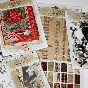 Tim Holtz Christmas 2022, Pick From Paper Dolls, Collage Tiles, Layers Christmas, Remnant Rubs, Backdrops