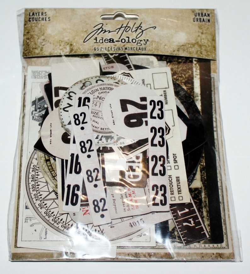 Tim Holtz Ideo-ology Layers Remnants, Urban Layers, Journal Cards, Vintage Style Cards, Junk Journal Ephemera Urban