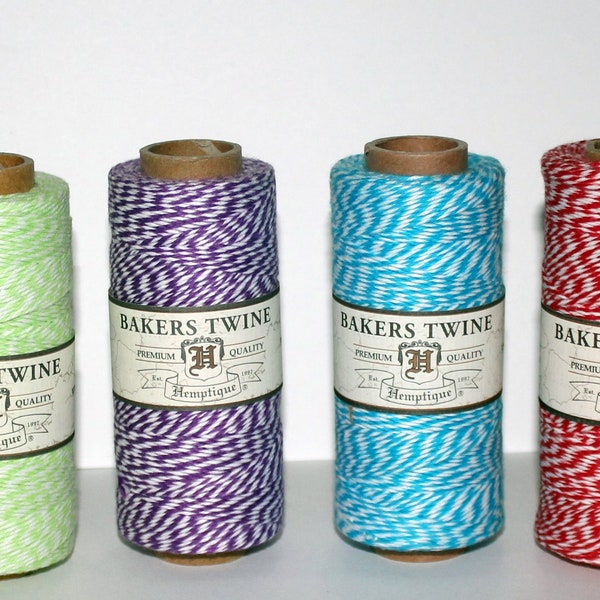 Hemptique Cotton Baker's Twine Spool, Crafts, Gift Wrapping, Scrapbooking, Card Making, Junk Journaling