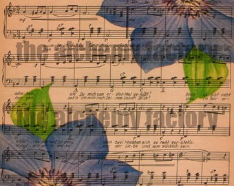 Digital German Sheet Music Paper, Anitque Sheet Music Paper, Background Paper, Junk Journaling Papers, Grungy Papers