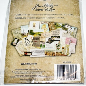 Tim Holtz Ideo-ology Layers Remnants, Urban Layers, Journal Cards, Vintage Style Cards, Junk Journal Ephemera image 3