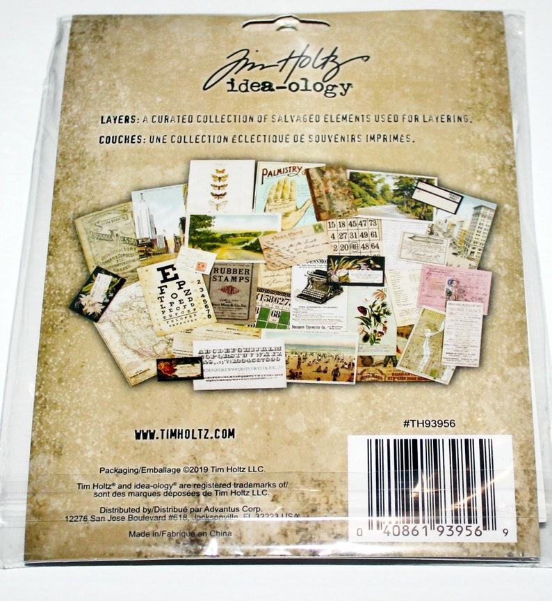 Tim Holtz Ideo-ology Layers Remnants, Urban Layers, Journal Cards, Vintage Style Cards, Junk Journal Ephemera image 3