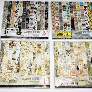 Paquet de papier Ciao Bella 6 x 6, papier de scrapbooking, papier journal indésirable, techniques mixtes, art altéré