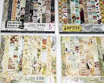 Ciao Bella 6x6 Paper Pack, Scrapbooking Paper, Junk Journal Paper, Mixed Media, Altered Art