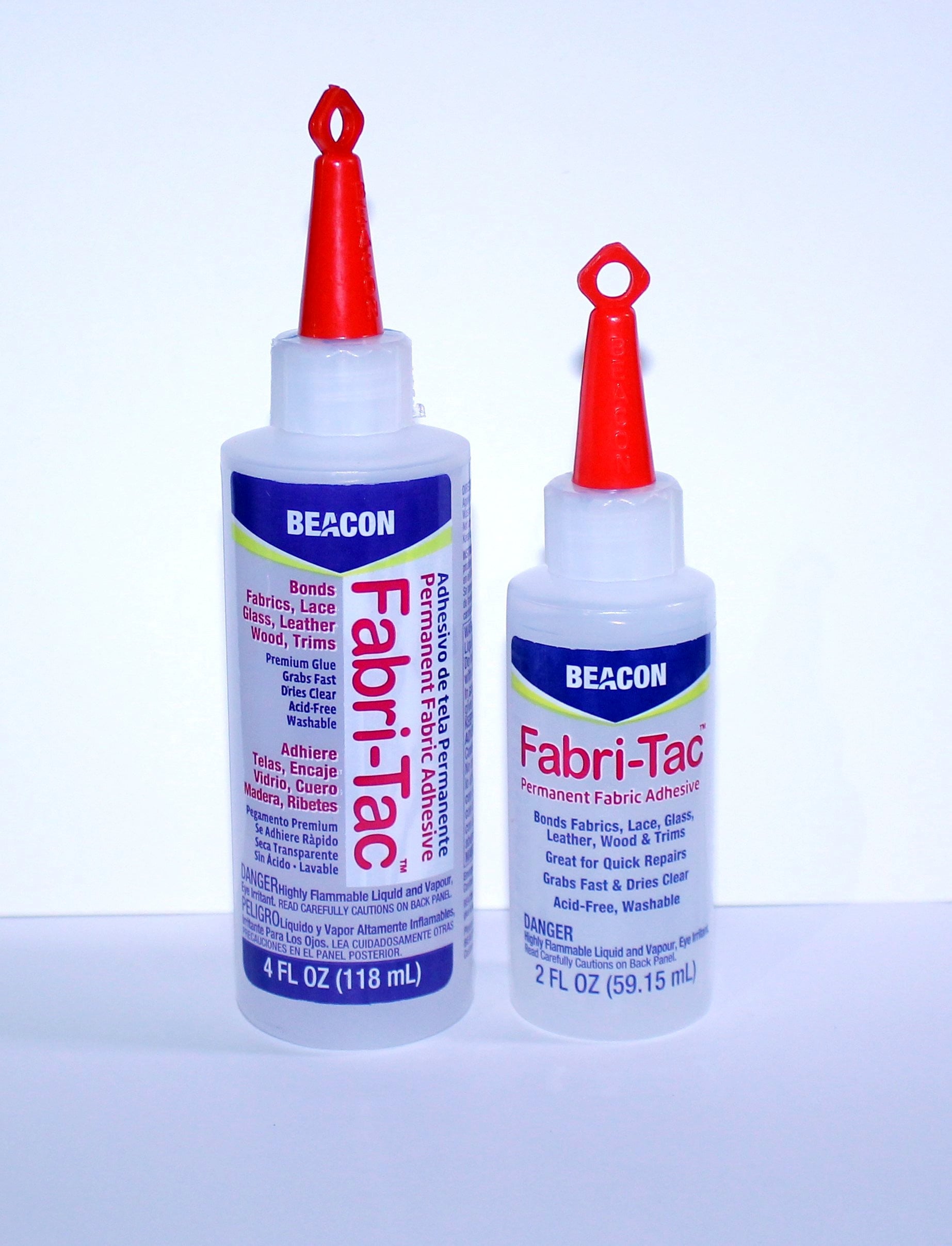 Fabri-Tac Adhesive. Clear drying permanent glue - 4 oz bottle