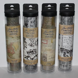 Tim Holtz Idea-Ology Collage Paper, Tissue Like Paper for Crafting Collage, Tear Paper Mixed Media