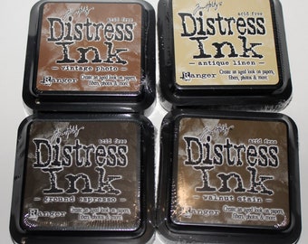Tim Holtz Distress Stempelkussens 3 x 3, Inkt Enkele Kleur, Ranger Stempelkussen, Stempelkussen, Stempelkussen, Scrapbooking-inkt, Journaling-inkt, Ambachtelijke Inkt