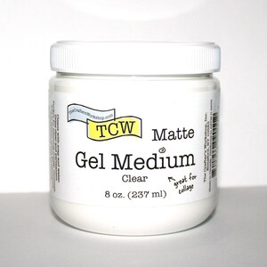 Crafter's Workshop Gel Medium, Matte Gel Medium Clear, Collage Glue Medium