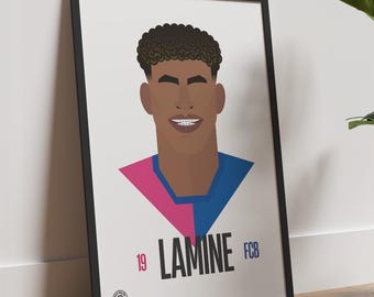 Lamine Yamal's poster of FC Barcelona and Spain