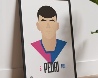 Pedri's poster of FC Barcelona and Spain