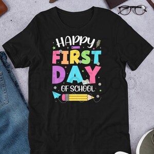 Happy First Day of School PNG, 1st day of school Png, Back to School Png, First Day Of School Png, Teacher Png, Hello school Png