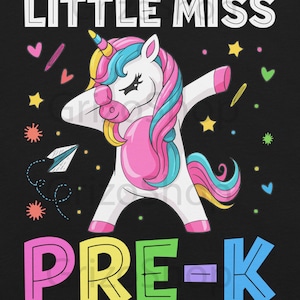 Little Miss Pre K PNG Pre K First Day of School Shirt Design png Pre Kindergarten Girls Sublimation Pre K Shirt Png, PreK Back to School png